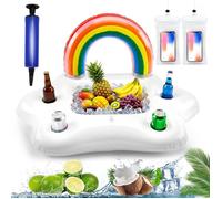 4pcs Porte Gobelet Flottant Set,90 * 55cm Bouee Porte Verre pour Piscine,Porte-Gobelets Gonflable Piscine pour Baignade Fêtes