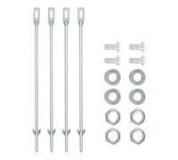 4pcs Porte-Panneau en métal pour l'extérieur piquets métalliques pour Signes de Yard, 16.54 » Long / 0.315 inch Thickness Sturdy Metal Sign Stakes for Ground Lawn, Hardware Included