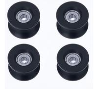 4Pcs Poulie à Rainure en U de Type U, 8x40x20.7mm U Groove Poulie Roller Guide Wheel, Poulies à gorge en U, pour portails coulissants, barres angulaires, tiroirs, dispositifs d'entraînement mécanique