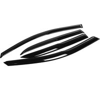 4Pcs pour 03-07 Accords 4DR Paire Mugen Style 3D Wavy Black Plastic Exterior Visor Vent Shades Window Sun Rain Guard Deflector