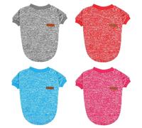 4pcs pour Chiens pour Chiens pour Les Petits Pull de Chien Doux et Confortable avec Manches d'hiver Accessoires de Chiot Pack Pull pour Les Petits pour Animaux Compagnie