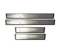 SKIHOT 4PCS pour Nissan X-Trail E-Power Voiture Barres De Seuil De Porte en Acier Inoxydable, Plaques De Protection De Seuil De Porte Extérieure Accessoires Pédale Protecteur,4-Silver