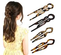 4Pcs Prestige épingles à cheveux style français, design dentelé antidérapant, forme courbée pour un meilleur maintien sur la tête, nouveaux accessoires élégants adaptés à tous les types de cheveux