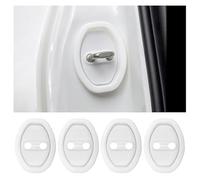 4pcs Protection serrure voiture,pour BMW X3 G01 M Sport 2018-2021,cache serrure portière couvercle antivol auto étanche anti-poussière anti-rouille,White