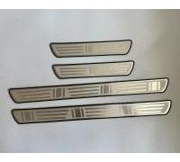 4pcs Protections de Seuil de Porte de Voiture pour Ford Mondeo, Plaques de Seuil de Porte de Voiture en Acier Inoxydable