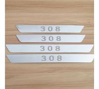 4pcs Protections de Seuil de Porte pour Peugeot 308 II 2013-2021, Protecteur de seuil de Porte Anti-Rayures Panneau de Protection intérieure en Acier Inoxydable