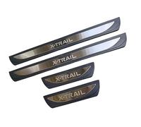 4pcs Protections de Seuil de Porte pour X-Trail T33 2022 2023 2024, Protecteur de seuil de Porte Anti-Rayures Panneau de Protection intérieure en Acier Inoxydable