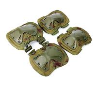 4PCS Protections Tactiques de Protection des Genoux et Coudes, Protection de Sport en éponge, Évitement de Collision genou manches, Militaire Adultes Genouillère Sport, pour Randonnée, Vélo, Ski