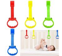 4pcs Pull Up Bar - Assistant de marche pour bébé dessin animé sûr, anneaux ergonomiques pour berceaux pour tout-petits familles de meubles de maternelle décor de literie pour exercer une capacité