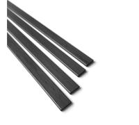 4pcs Pultruded Carbon Fiber Flat Shape Solid Bar 500mm Carbon Fiber Flat Strip 0.5mm 0.6mm 0.8mm 1mm 1.2mm 2mm 3mm 4mm(0.5x10x500mm)