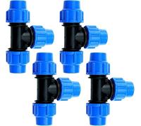 4Pcs Raccords en Polypropylène pour Tuyau PE 25 mm, BetterJonny Connecteur pour Tuyaux Raccord de Tuyau en Polyéthylèe Raccords de plomberie Adaptateur pour Tuyaux, Raccord en T