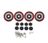 4PCS RC 2.6in Jante En Alliage D'aluminium Installation Facile Poids Léger RC Pièces De Voiture pour Axial RR10 90048 1/10 RC Voiture (Rouge)