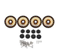 4PCS RC 2.6in Jante En Alliage D'aluminium Installation Facile Poids Léger RC Pièces De Voiture pour Axial RR10 90048 1/10 RC Voiture (Or)