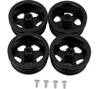 4pcs RC bord de la roue de voiture en alliage d'aluminium structure robuste Hub élégant roues look pour MN82 Noir