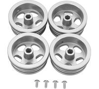 4pcs RC bord de la roue de voiture en alliage d'aluminium structure stable Hub élégant roues looks pour MN82 Argent