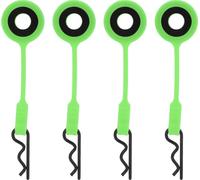 4pcs RC Clips Corps Pins Autocalei Fixe Reteneur Métal Silicone Universel pour modèle 1/10 Cargreen