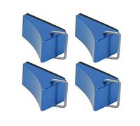 4PCS RC Model Car Wheel Chock, Aluminum Alloy Wheel Chock with Non - Slip Bottom, Durable Tire Stopper for Gen8 SCX10 and Universal Remote Control Cars (Bleue)