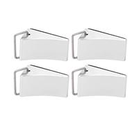 4PCS RC Model Car Wheel Chock, Aluminum Alloy Wheel Chock with Non - Slip Bottom, Durable Tire Stopper for Gen8 SCX10 and Universal Remote Control Cars (Argent)