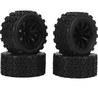 4pcs RC -Roues de voiture et pneus en caoutchouc de remplacement pour Traxxas 1/10 voitures de contrôle à distance