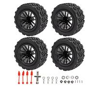 4PCS RC Tires 12mm Hex Off Road Short Course Truck Tyres 1/10 for TRAXXAS SLASH Black