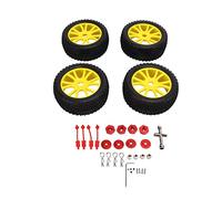 4pcs RC Voiture Pneus En Caoutchouc Jante de Roue Ensemble pour 1/8 1/10 Télécommande Voiture Mise À Niveau Accessoires