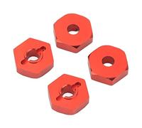4PCS RC Wheel Hex Hub RC Wheel Hex Hub Adaptateur RC Hex Hub Coupler pour Traxxas E Revo 1/16 RC Car(Rouge)