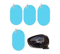 4PCS Rearview mirror waterproof sticker Film de rétroviseur de voiture protecteur anti-buée pour voir le rétroviseur extérieur clairement les jours de pluie pour les voitures Camions Motos