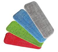 4pcs Recharges de Tête de Vadrouille, Têtes de rechange pour Balai Serpillère de Mop,Super Absorbant Tampon de Nettoyage Lavable