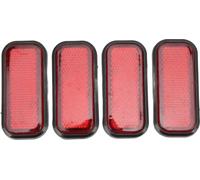 4pcs Rectangle Réflecteur Sécurité Abs Réflecteur Autocollant Universel pour Auto Motorcycler