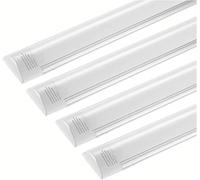 4pcs Réglette LED 120CM 40W - 4800lm 3000K Blanc Chaud 47.24inch Plafonnier pour Garage, Atelier, Bureau, Chambre - Néon Sans Prise Ni Fil de Terre
