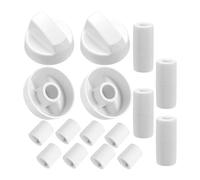 4Pcs Replacement Switc Knob Plastic Gas Stove Control General Range Oven Cooker Hob For Benchtop Burner(White)