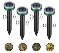 4pcs Répulsif Solaire pour Taupes,répulsif Taupes ultrasons solaires,répulsif Taupe,Anti-Taupe ultrasons solaires,pour Serpent