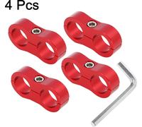 4pcs Rouge AN10 19mm Tuyau Séparateur Agrafe Adaptateur avec Clé pour Voiture