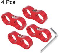 4pcs Rouge AN12 24mm Tuyau Séparateur Agrafe Adaptateur avec Clé pour Voiture
