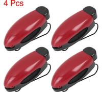 4Pcs Rouge Noir Plastique Voiture Soleil Visière Lunettes Soleil Carte Support Clip