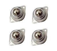 4pcs roulettes pour meubles rouleau en acier inoxydable auto-adhésif roulette de meubles maison forte roue universelle porteuse, boule en acier inoxydable,M
