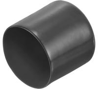 4pcs Rubber Plugs 50mm(2"") ID Round Vinyl Cap Thread Protector Cover Dark Grey