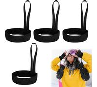 4pcs Sangle de Sécurité pour Gants de Sport,Sangles de Poignet Élastiques pour Gants de Ski et de Snowboard,pour Ski Sports Plein Air Suspension Gants Accessoires