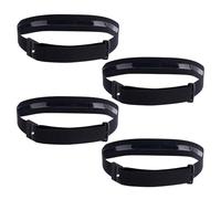 4pcs Sangle Élastique de Rechange pour Lampe Frontale, en Nylon Réglable 2,5cm Large Compatible avec Black Diamond, Petzl, Princeton Tec, Fenix (Noir)