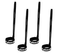 4pcs Sangles pour Gants de Ski, Laisse pour Gants de Ski en Polyester Sangles de Gants de Sport à Forte Élasticité avec Motif Accessoires de Ski pour Suspendre Les Gants(Noir)