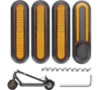 4pcs Scooter Wheel Cover, Scooter Wheel Cover Reflector Band, Reflective Rear Wheel Covers For Xiaomi M365, Pro, 1s, Essential, Pro2, Mi3 (Yellow)