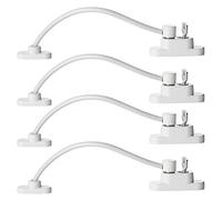 4PCS Sécurité Entrebâilleur Fenêtre Porte Verrouillage de Sécurité Câble Résistant et Verrouillage à Clé pour Bébé Enfant et Chat (A)