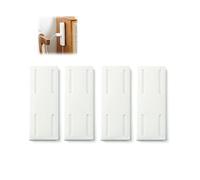4pcs Self-adhesive Desktop Socket Fixer, Adhesive Punch-free Socket Holder, Plug-in Socket Fixer Bracket Stand Surge Fixator Desk Wall Mount Punch Free, For Kitchen Home And Office (White)
