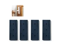 4pcs Self-adhesive Desktop Socket Fixer, Adhesive Punch-free Socket Holder, Plug-in Socket Fixer Bracket Stand Surge Fixator Desk Wall Mount Punch Free, For Kitchen Home And Office (Blue)