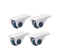 4PCS Self-Adhesive Plastic Casters - Stick-on Mobility Wheels For Furniture And Storage Boxes(Blue)