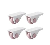 4PCS Self-Adhesive Plastic Casters - Stick-on Mobility Wheels For Furniture And Storage Boxes(Pink)
