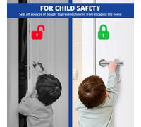 4pcs Serrures À Levier Verrou De Levier De Porte Pour Enfants Et Pet Serrures De Poignée De Porte Serrures De Sécurité Auto-Adhésif Pour Tout-Petits Bébés Anti-Verrouillage Antivol-Blanc