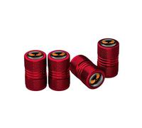 4PCS/Set Aluminium Alloy Car Wheel Tire Valve Air Caps Stem Cover Auto Motorcycles Skull Styling Accessories Car Decor(Red)