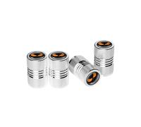 4PCS/Set Aluminium Alloy Car Wheel Tire Valve Air Caps Stem Cover Auto Motorcycles Skull Styling Accessories Car Decor(Silver)