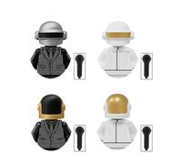 4Pcs/Set Daft Punk Mini Dolls Building Blocks Action Figures Assemble Bricks Toys 4pcs set